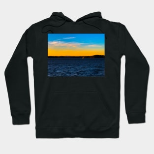 Sunset over the lake Hoodie